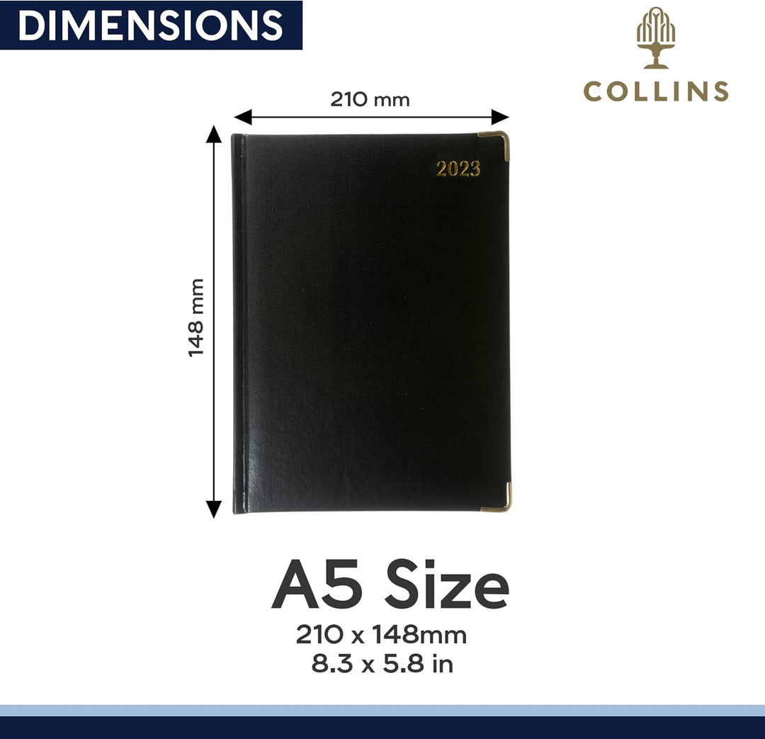 Collins Classic Compact Day to Page (Appt) 1250 V 2023 Compact Schwarz, Compact Schwarz