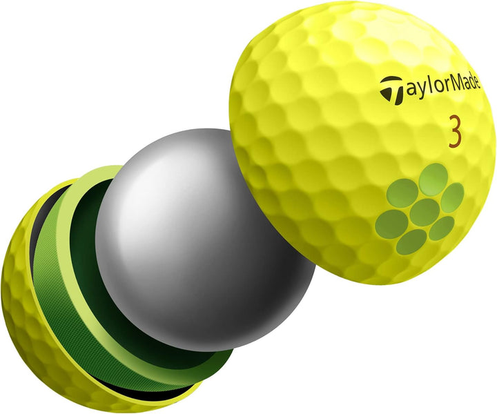 TaylorMade 2022 Tour Response gelb Streifen Dutzend, gelb Streifen Dutzend
