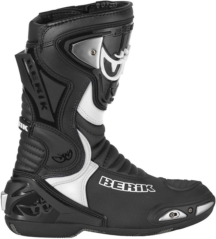 Berik Losail Motorradstiefel, schwarz/weiss, 41 41 EU Schwarz Weiss, 41 EU Schwarz Weiss