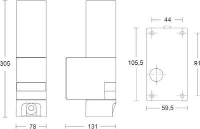 Steinel Sensor Aussenleuchte L 620 CAM Leuchte mit Kamera, Leuchte mit Kamera