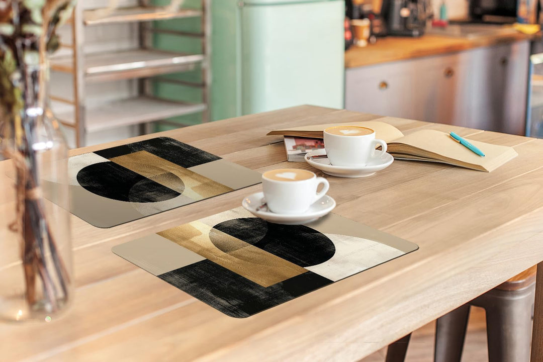 KitchenYeah© Platzsets Abwaschbar 6-Teilig 45x30 cm Tischsets Platzdeckchen Platzset Unterlage Tisch