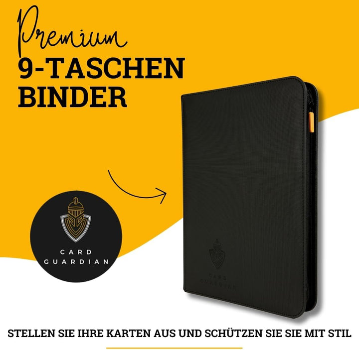 Card Guardian – Premium Sammelkarten Album mit Reissverschluss – 360 Kartenplätze – 9-Pocket TCG Bin