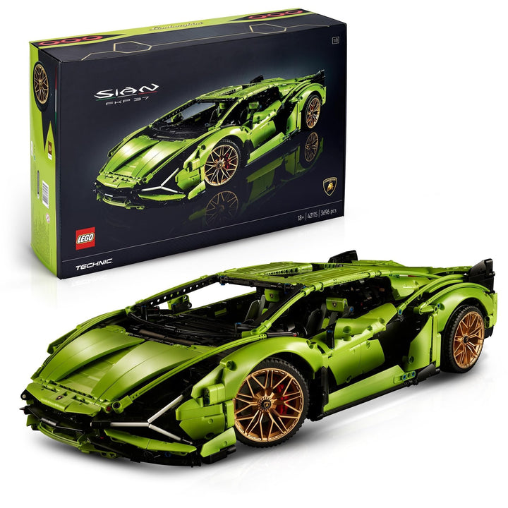 LEGO 42115 Technic Lamborghini Sián FKP 37 Rennwagen, Modell-Bauset für Erwachsene, Geschenkidee für