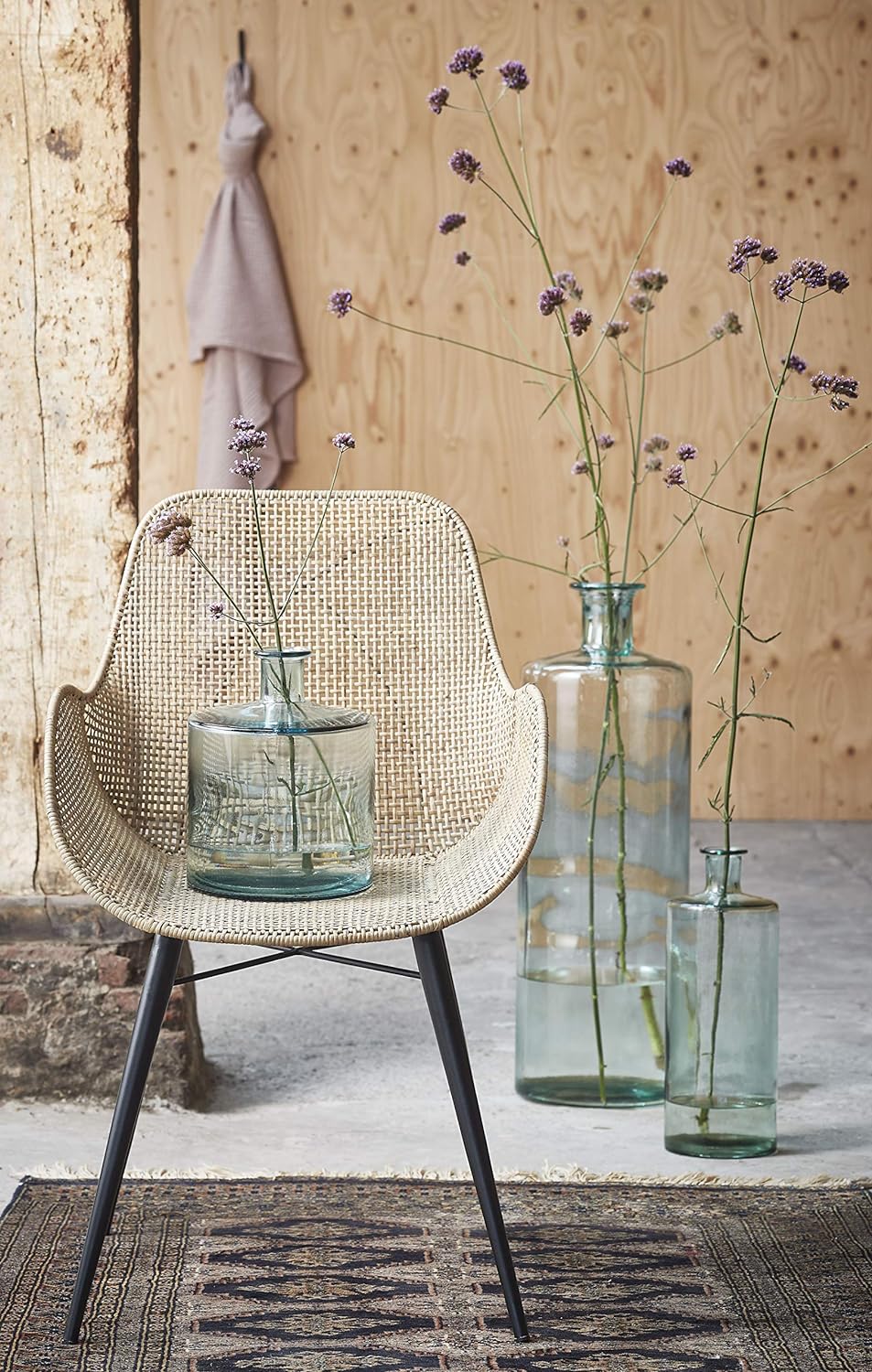Mica Decorations Guan Glasflasche - H26 x Ø21 cm - Recyceltes Glas - Transparent H. 26 cm D. 21 cm,