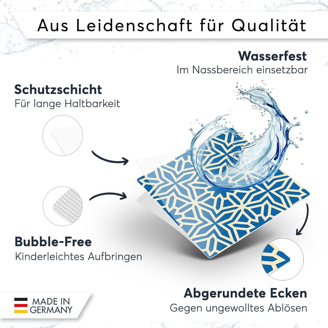 CREATISTO Klebefliesen Stickerfliesen Fliesenfolie - Hochwertige Sticker Aufkleber für Wandfliesen I