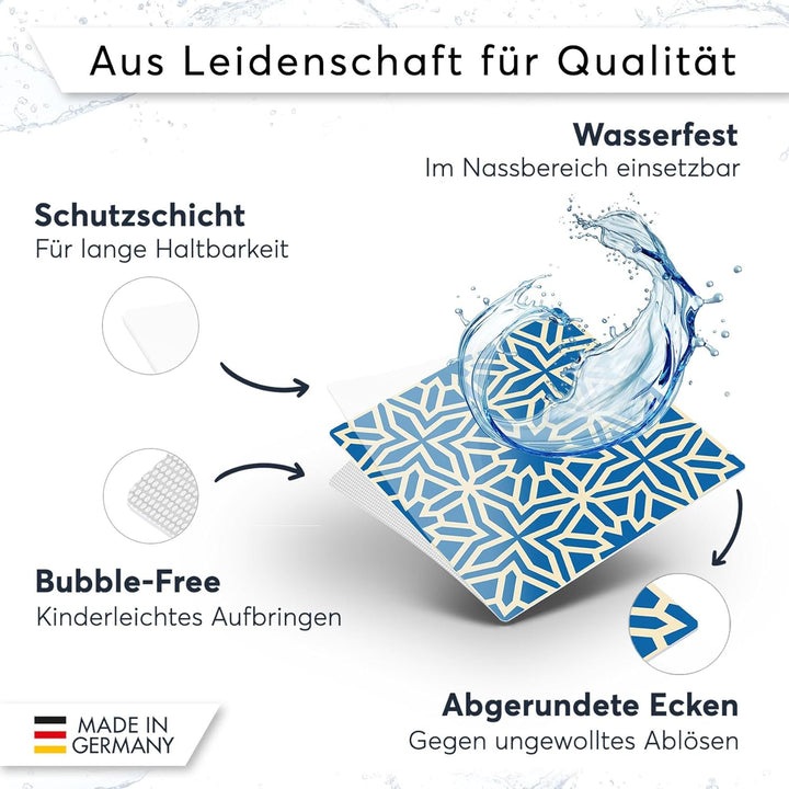 CREATISTO Klebefliesen Stickerfliesen Fliesenfolie - Hochwertige Sticker Aufkleber für Wandfliesen I