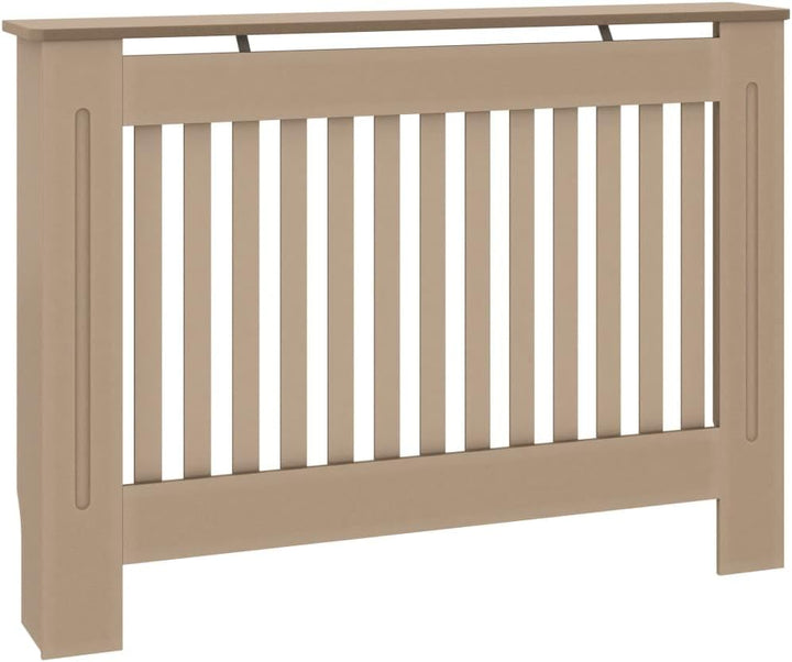 Wohnzimmer Heizkörper Verkleidung Abdeckung 112x19x81.5 cm MDF Dekorative Lamellen-Design Heizkörper