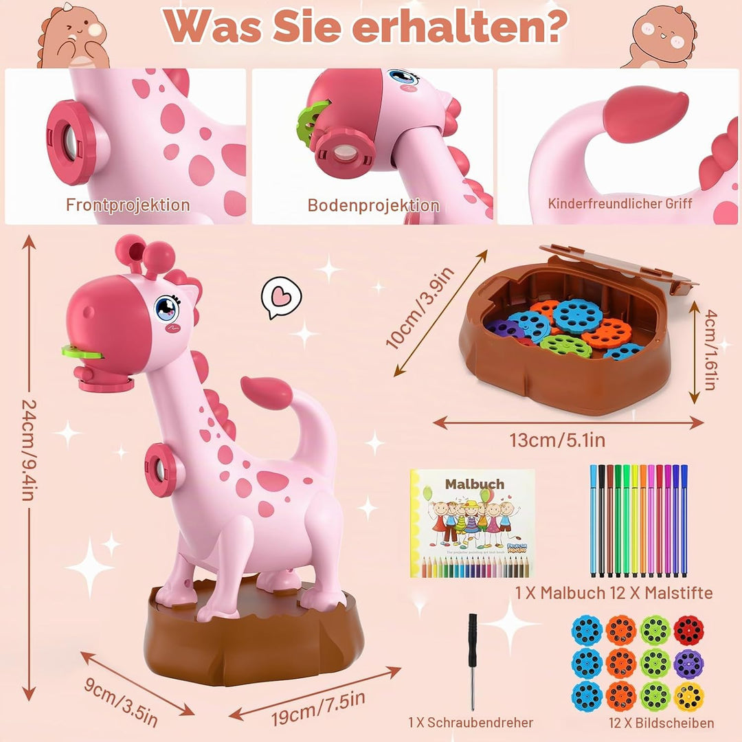 Zeichenprojektor für Kinder, CS COSDDI 2-in-1 Projektion und Zeichnung Projektor mit 96 Mustern und