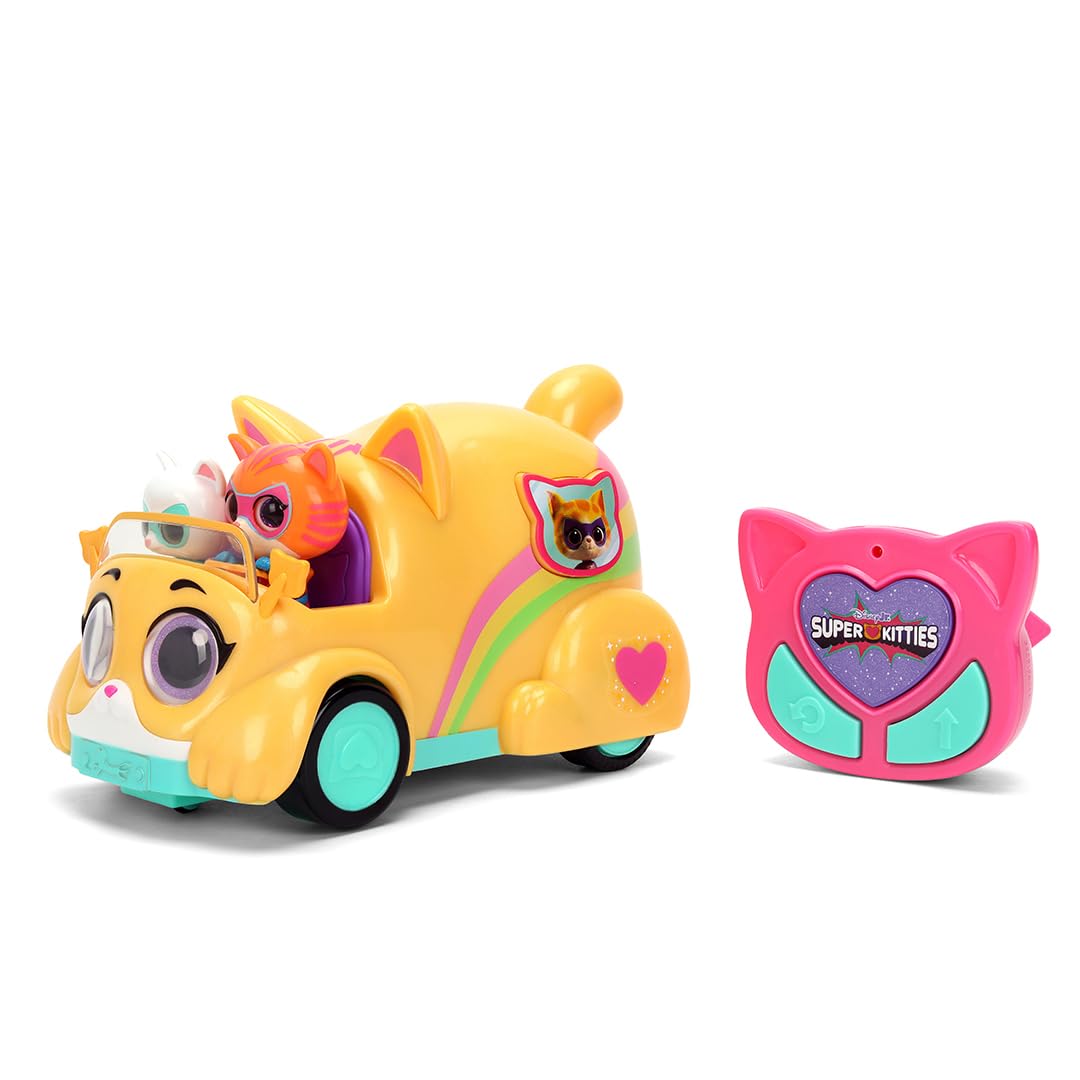 Jada Toys SuperKitties RC Auto (17 cm) - ferngesteuertes Spielzeugauto ab 3 Jahre mit Licht & Sound,