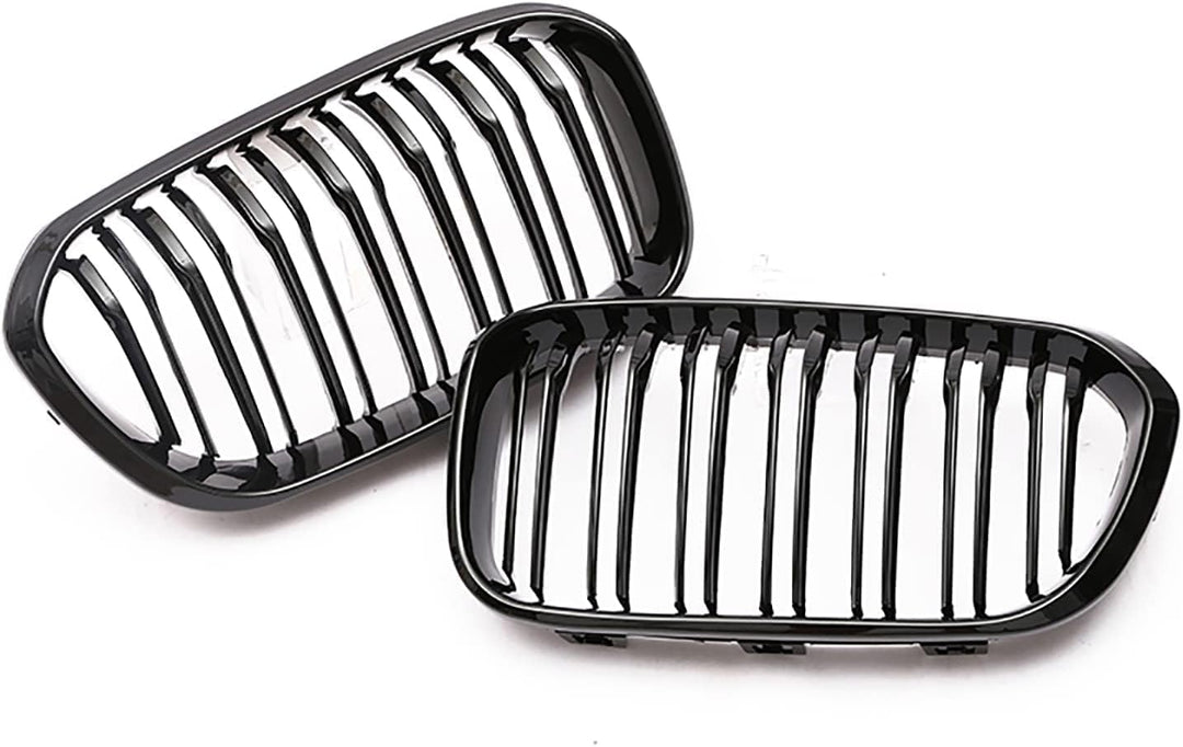 Gangying F20 Nieren Schwarz, Kühlergrille Passend für BMW 1er F20 F21 2015 2016 2017 2018 Facelift (