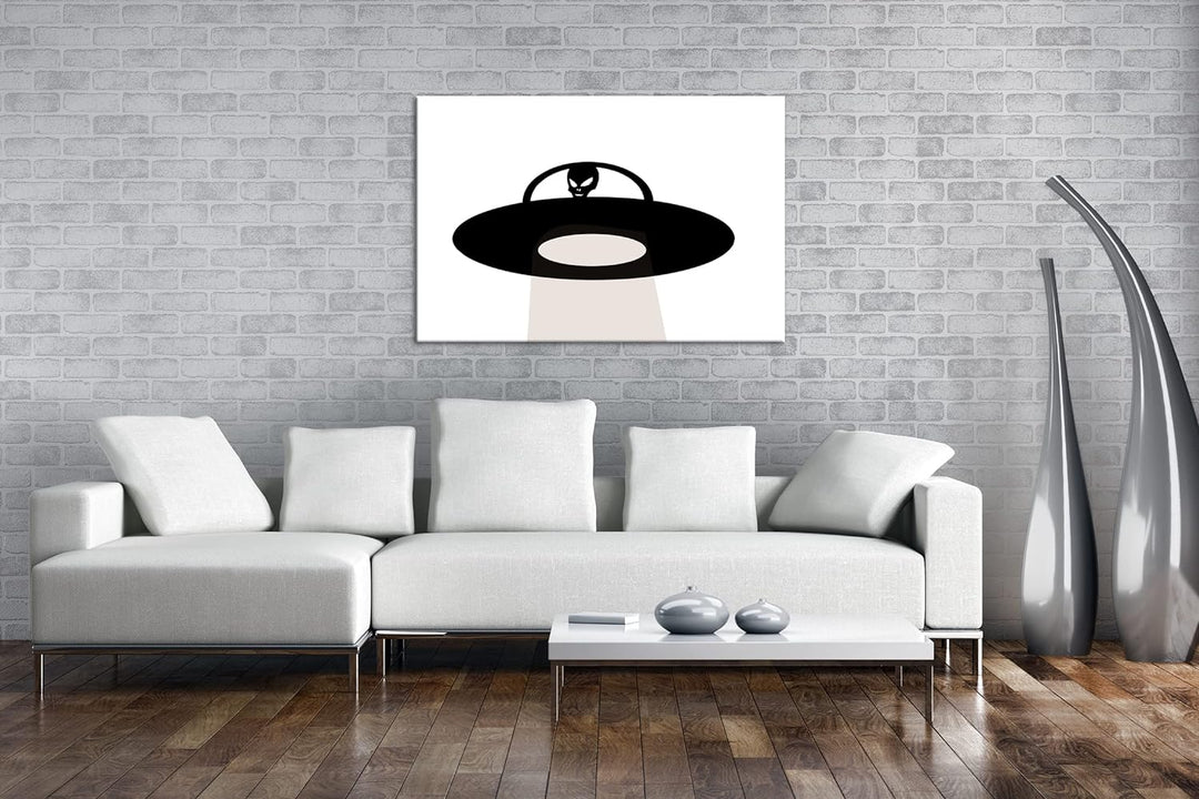 deyoli Entführung von Aliens Format: 80x60 Effekt: Sepia als Leinwandbild, Motiv fertig gerahmt auf