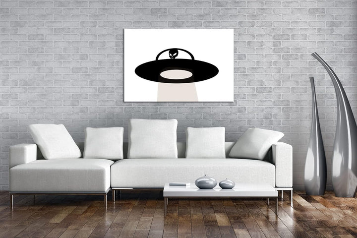 deyoli Entführung von Aliens Format: 80x60 Effekt: Sepia als Leinwandbild, Motiv fertig gerahmt auf