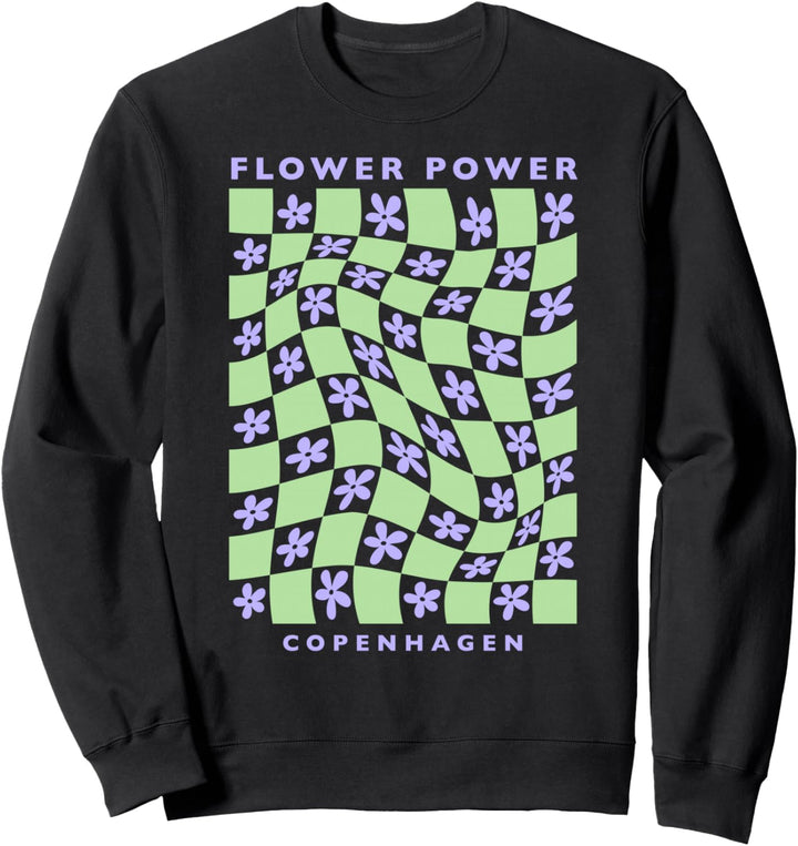 Dänische Pastell Ästhetische Blume Copenhagen Market Grün Sweatshirt