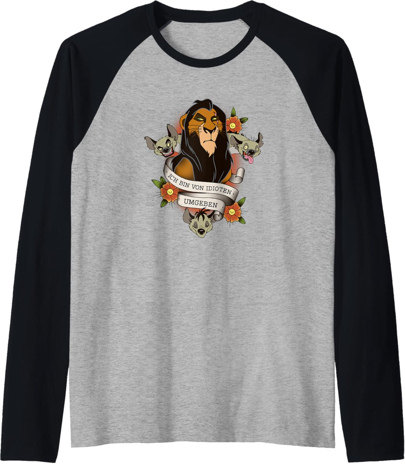 Disney The Lion King Scar Ich Bin Von Idioten Umgeben Raglan