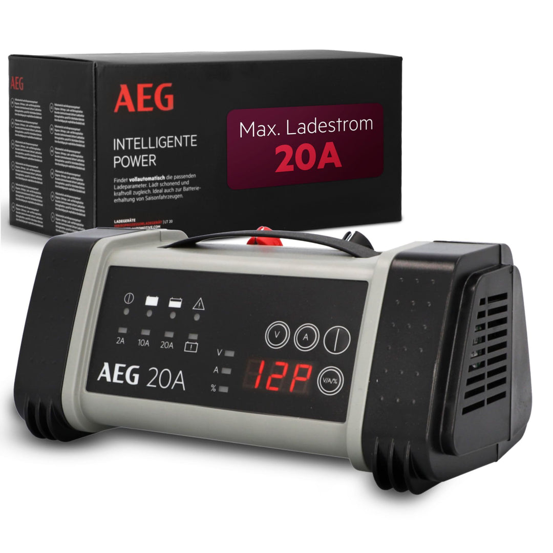 AEG 97025 Mikroprozessor Batterie Ladegerät LT 20 Ampere für 12/24 V, 9-stufig, Power-Supply, automa