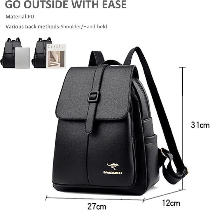 NICOLE & DORIS Rucksack Damen Klein Handtasche Rucksack Anti Diebstahl Wasserdichter Rucksäcke PU Le