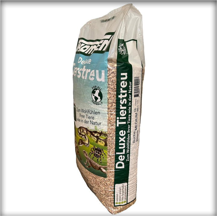 60 Liter Deluxe Tierstreu Medium Buchenholz-Granulat Vögel, Nager, Reptilien