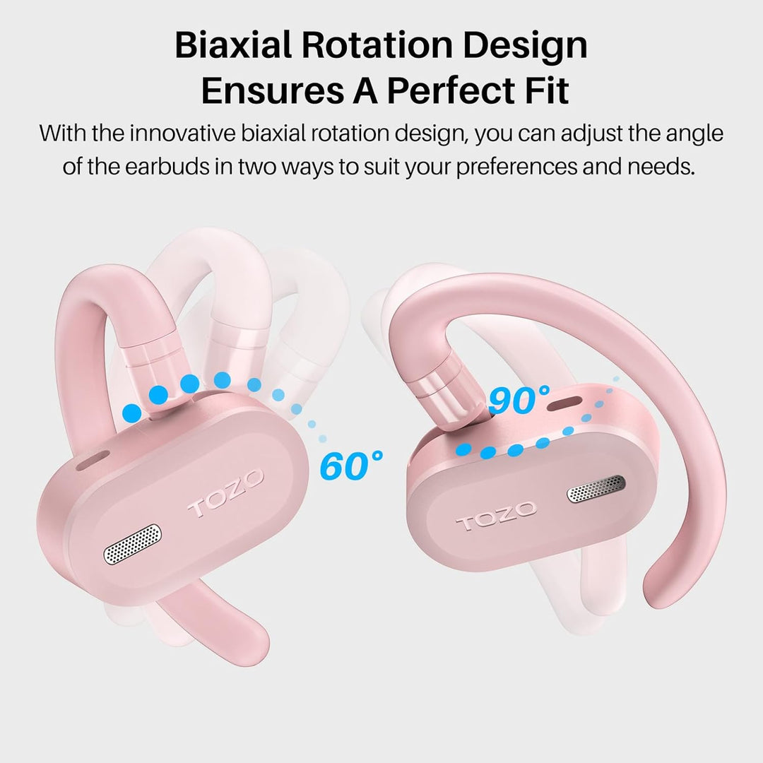 TOZO O2 Open Ear Kopfhörer 5.3 Bluetooth Kopfhörer mit DSP Noise Cancelling, 42 Std Kabellose Kopfhö