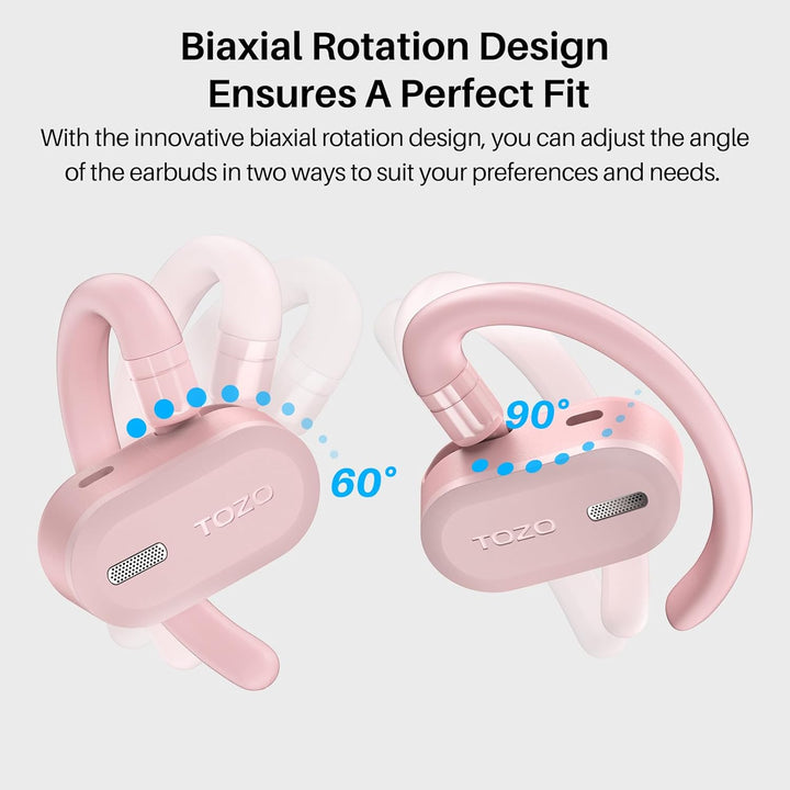 TOZO O2 Open Ear Kopfhörer 5.3 Bluetooth Kopfhörer mit DSP Noise Cancelling, 42 Std Kabellose Kopfhö