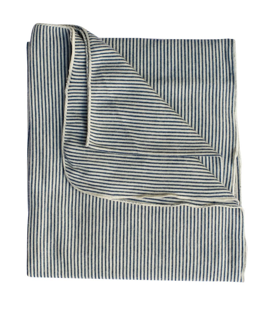 Lilano, Leichte Merino/Seide Ringel Babydecke, 70% Wolle (KBA), 30% Seide, 210Gr./m² (Marine Geringe