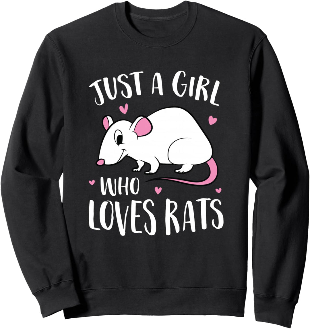 Ratten Mama Nur Ein Mädchen Das Ratten Liebt Ratten Mädchen Sweatshirt