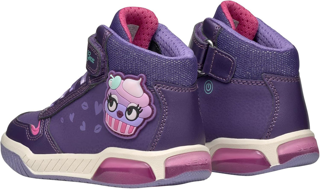 Geox Mädchen J Inek Girl CSneakers 30 EU Violet Fuchsia, 30 EU Violet Fuchsia