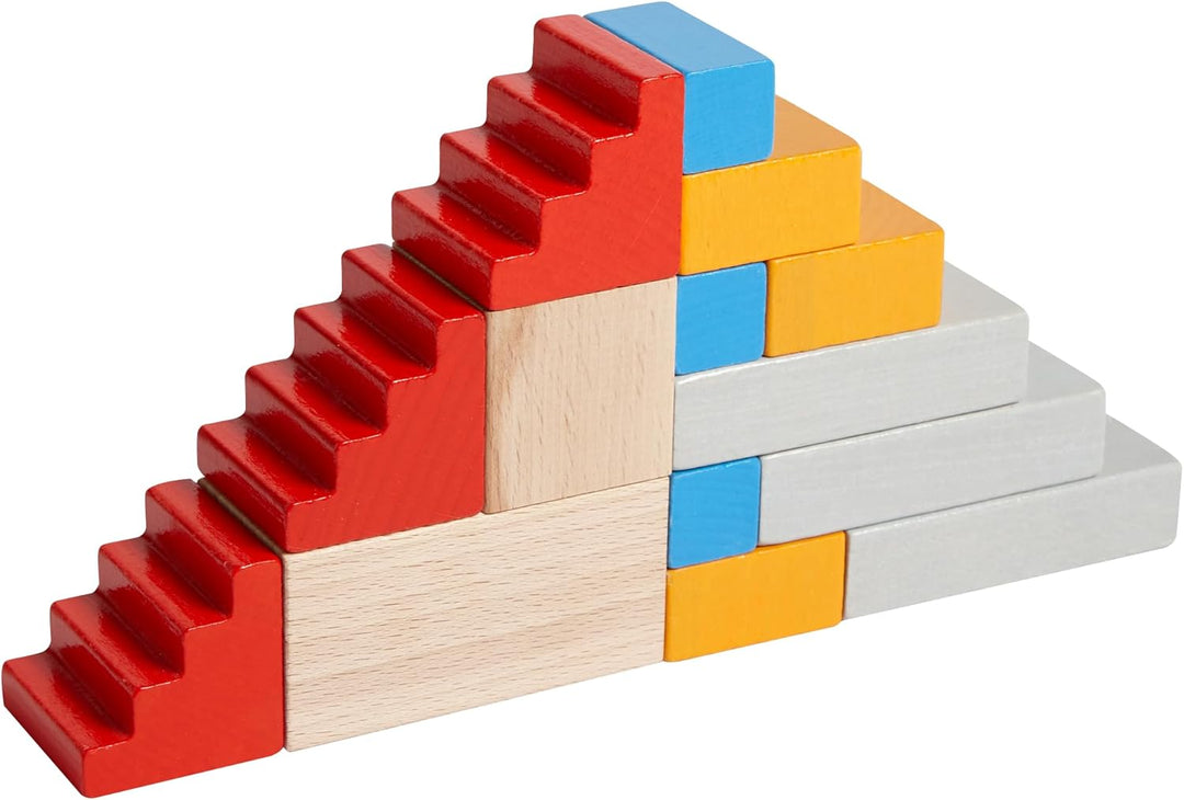 HABA Basis Holzbausteine - 85 Bunte Bausteine mit Baumwolltasche - Made in Germany - ToyAward Gewinn