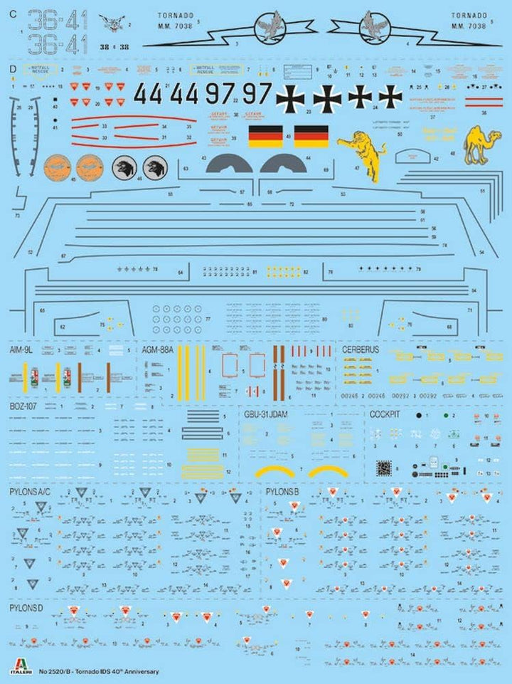 Italeri 2520 1:32 Tornado IDS 40th Anniversary - Modellbau, Bausatz, Standmodellbau, Basteln, Hobby,