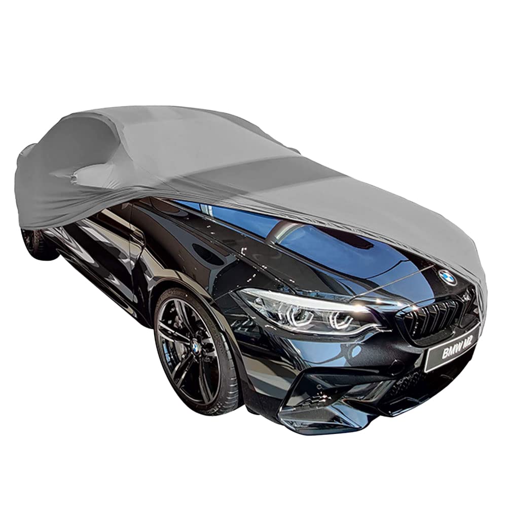 Indoor Autoabdeckung kompatibel mit BMW M2 (F87) mit Spiegeltaschen SUPER Soft Stretch
