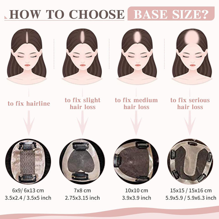 Silk-co Clip in Extension Echthaar Topeer Echthaar Haarteile Echthaar Toupet Haarverlängerung mit Fr