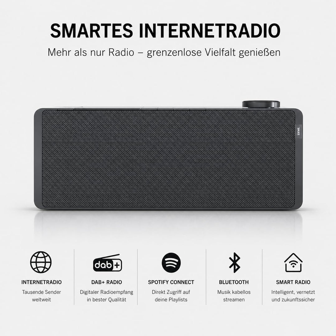 Loewe klang s1 basaltgrau, Stereo Smartradio, 80 Watt, DAB, DAB+, UKW, Audio Streaming, Bluetooth, U