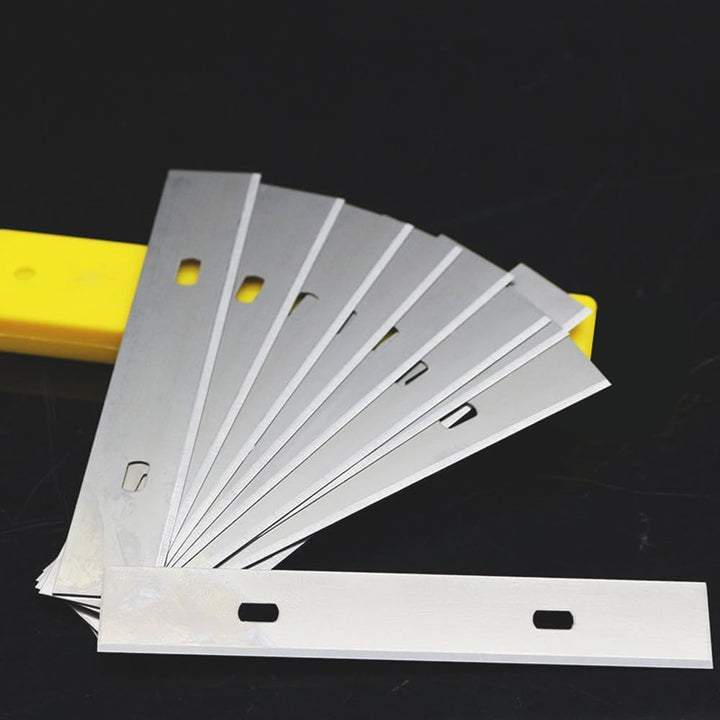 10 Stück Ersatzklingen für Schaber 100mm Klinge für Fenster Tapetenschaber Klingen Carbon Stahl (50)