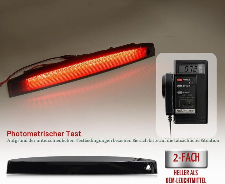 Rotes LED bremsleuchte mit getöntem Glas drittes Bremslicht für Renault Megane II MK2 Kombi hochmont