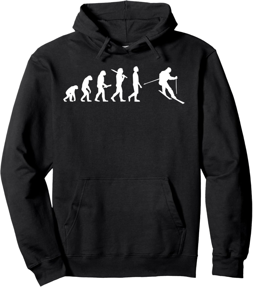Skifahren Evolution Geschenk für Skifahrer Pullover Hoodie