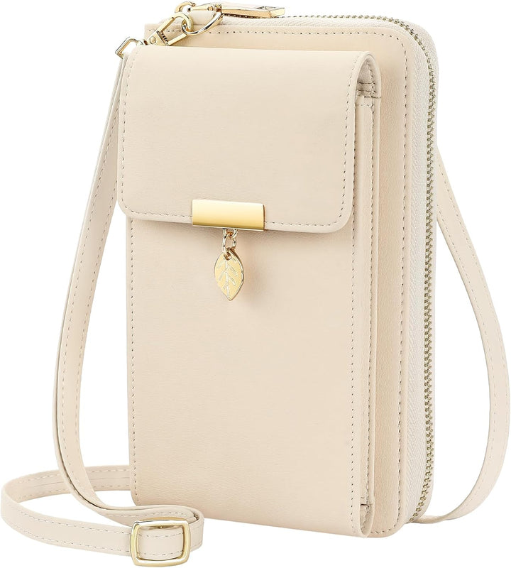 Geldbörse Damen Handytasche zum Umhängen Leder PU Damen Umhängetasche Kleine RFID Schutz Handy Geldb