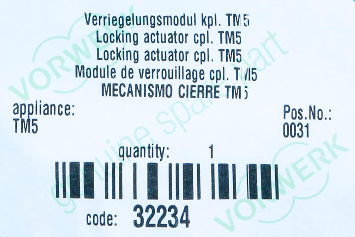 Verriegelung für Vorwerk Thermomix TM5 und Bimby TM5 - Verriegelungs Getriebe