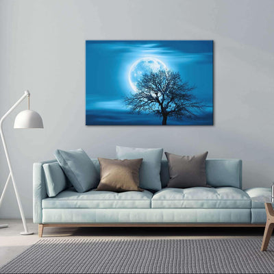 Startonight Bilder - Blauer Himmel und Baum - Leinwandbilder Moderne Kunst, Wanddeko Kunstdrucke, Wa