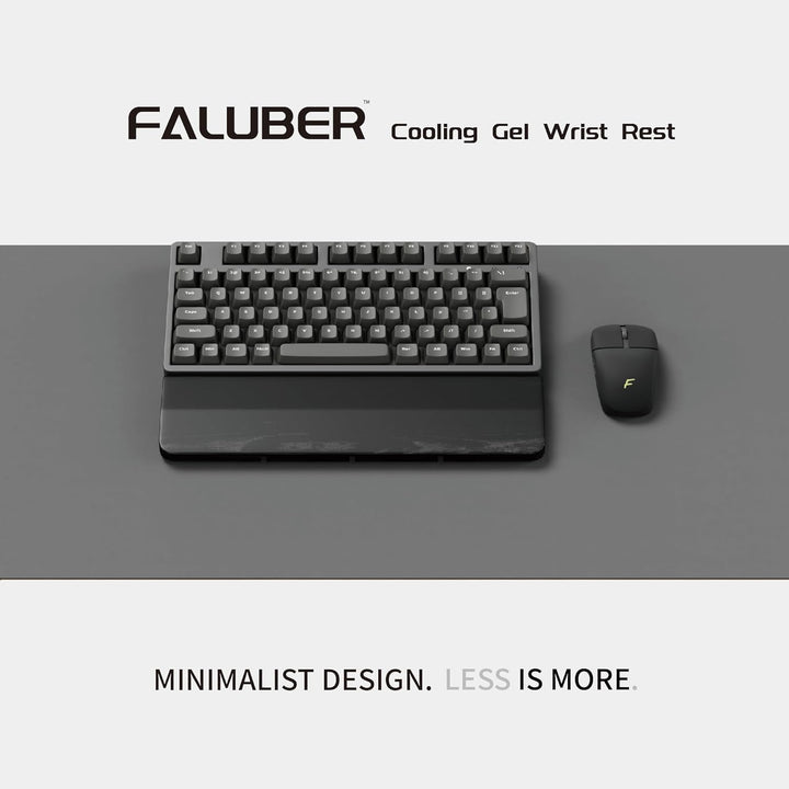 Faluber Handballenauflage aus Holz, kompakt 30cm, schwarze Beschichtung, mechanische Gaming-Tastatur