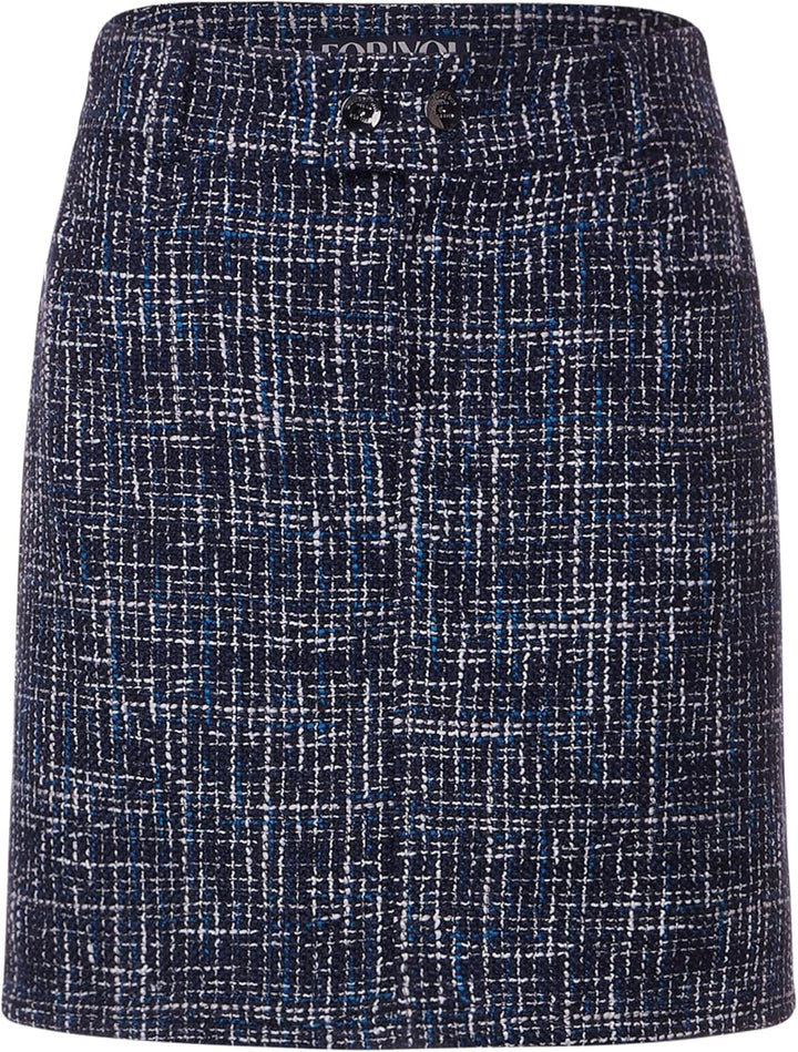 Street One Damen Bouclè Rock 36W Deep Blue, 36W Deep Blue