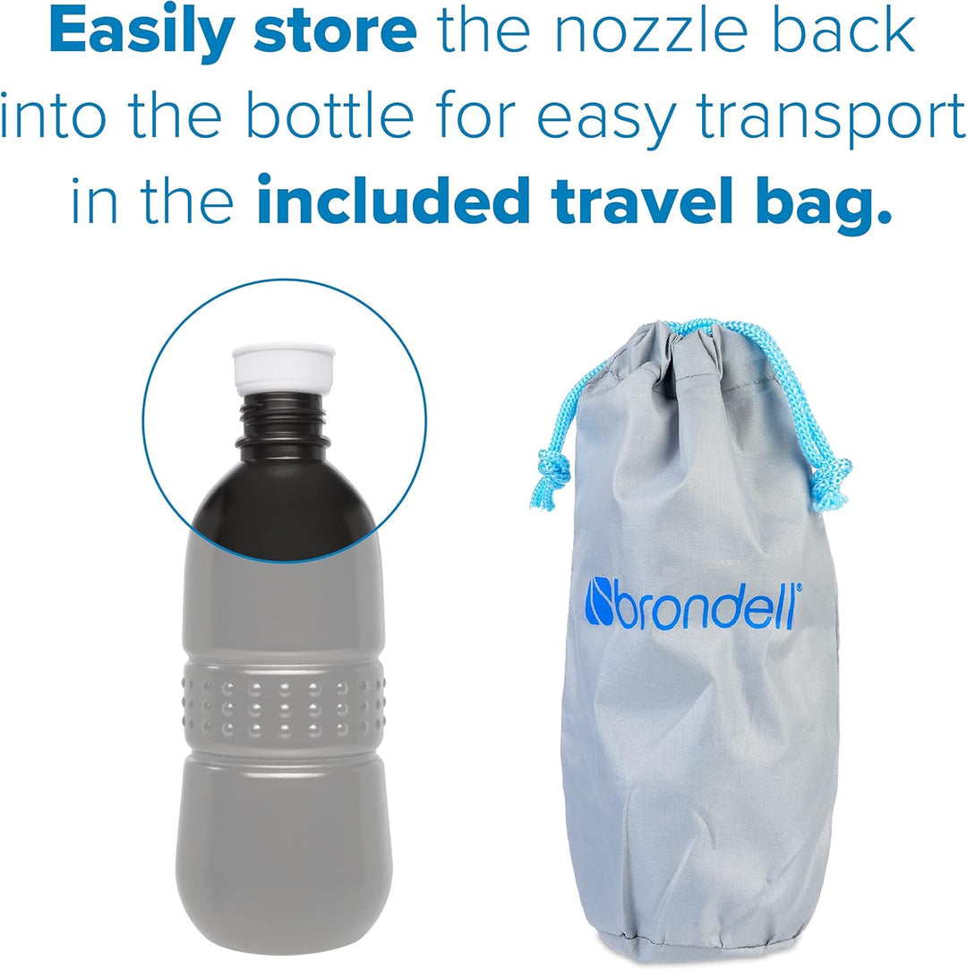 Brondell GS-70BLK GoSpa Essential Tragbares Bidet für den täglichen Gebrauch, Camping, Wandern und O