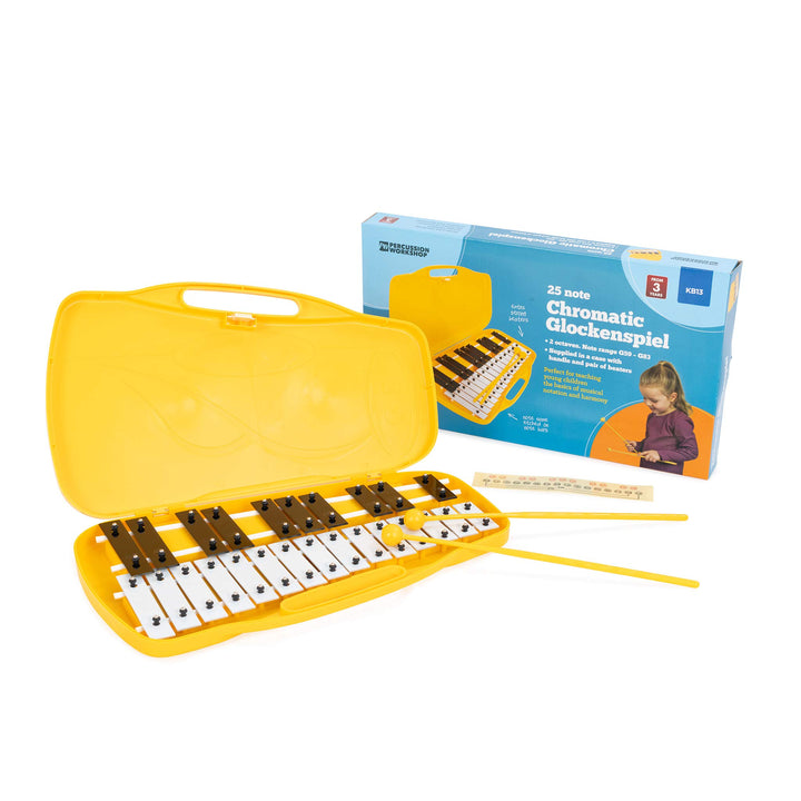 Percussion Workshop KB13 Glockenspiel, mit Koffer, Rot