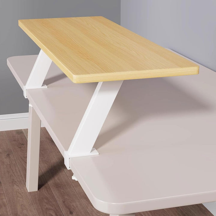 Klemmbares Schreibtisch Organizer Regal 60x20cm, Adjustable Desk Shelf Clamp mit Klemme TischverläNg