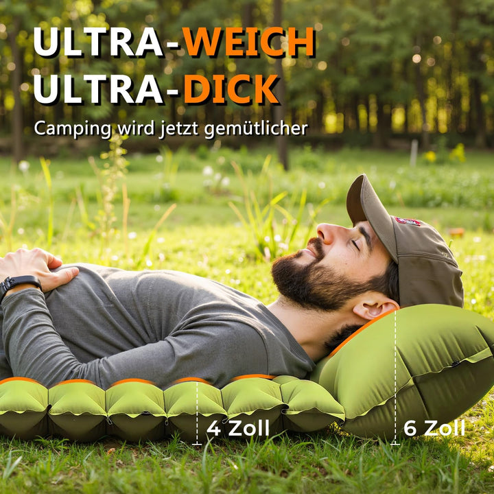 Luftmatratze Camping, Isomatte Camping, isomatte selbstaufblasend | Liegekomfort, Schnellaufblasung,