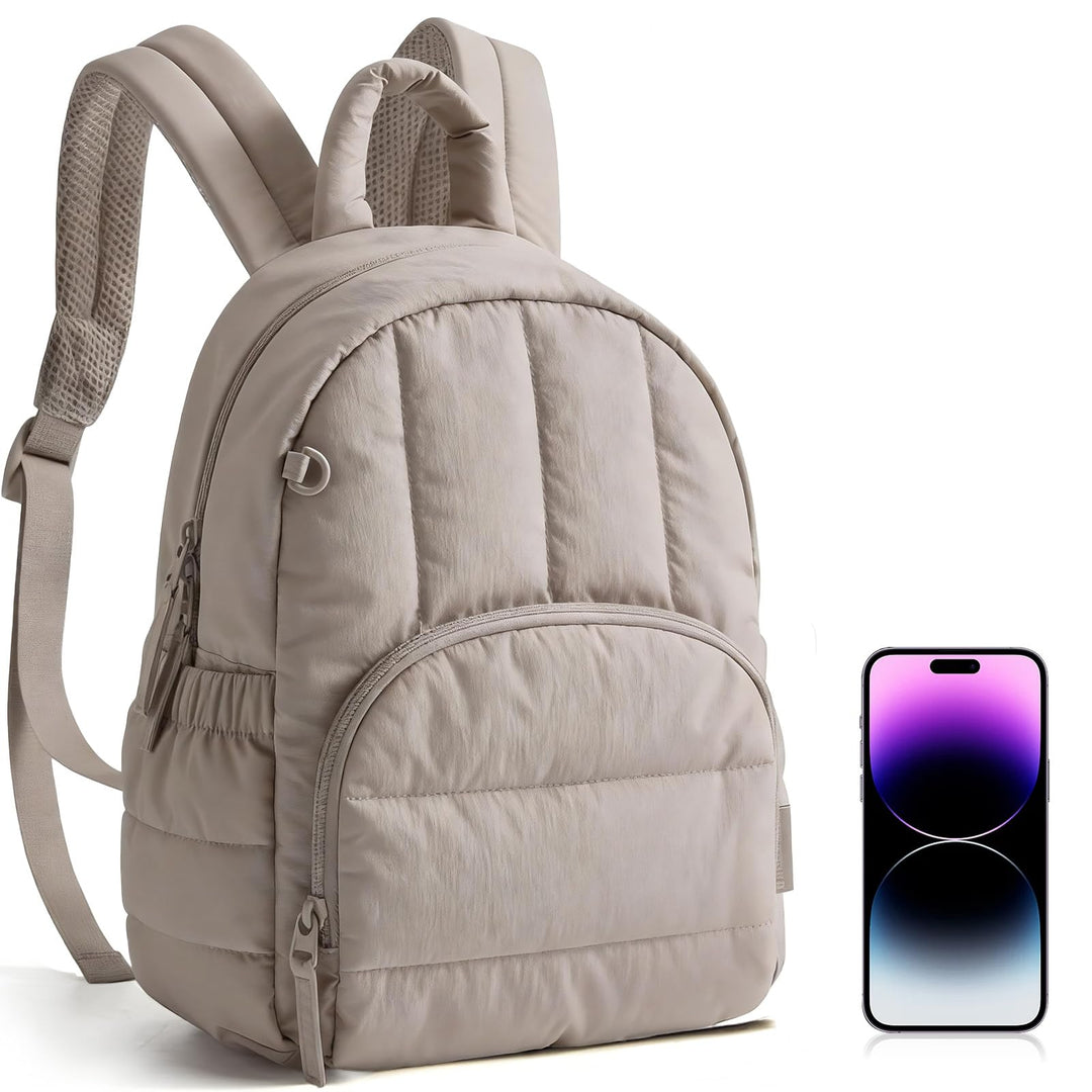 Rucksack Damen Klein,Leichte Puffer Cityrucksack Tagesrucksack | Puffer Laptop Rucksack Damen für 13