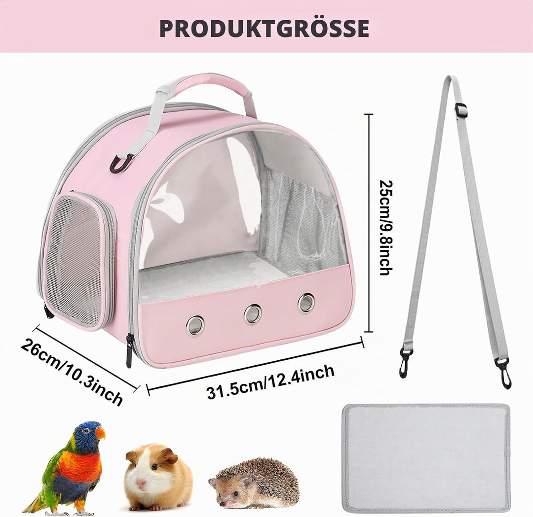 Kleine Haustier-Tragetasche, Kleintier Tragetasche, Transportbox für Katze Mit Seitlicher Öffnung, M