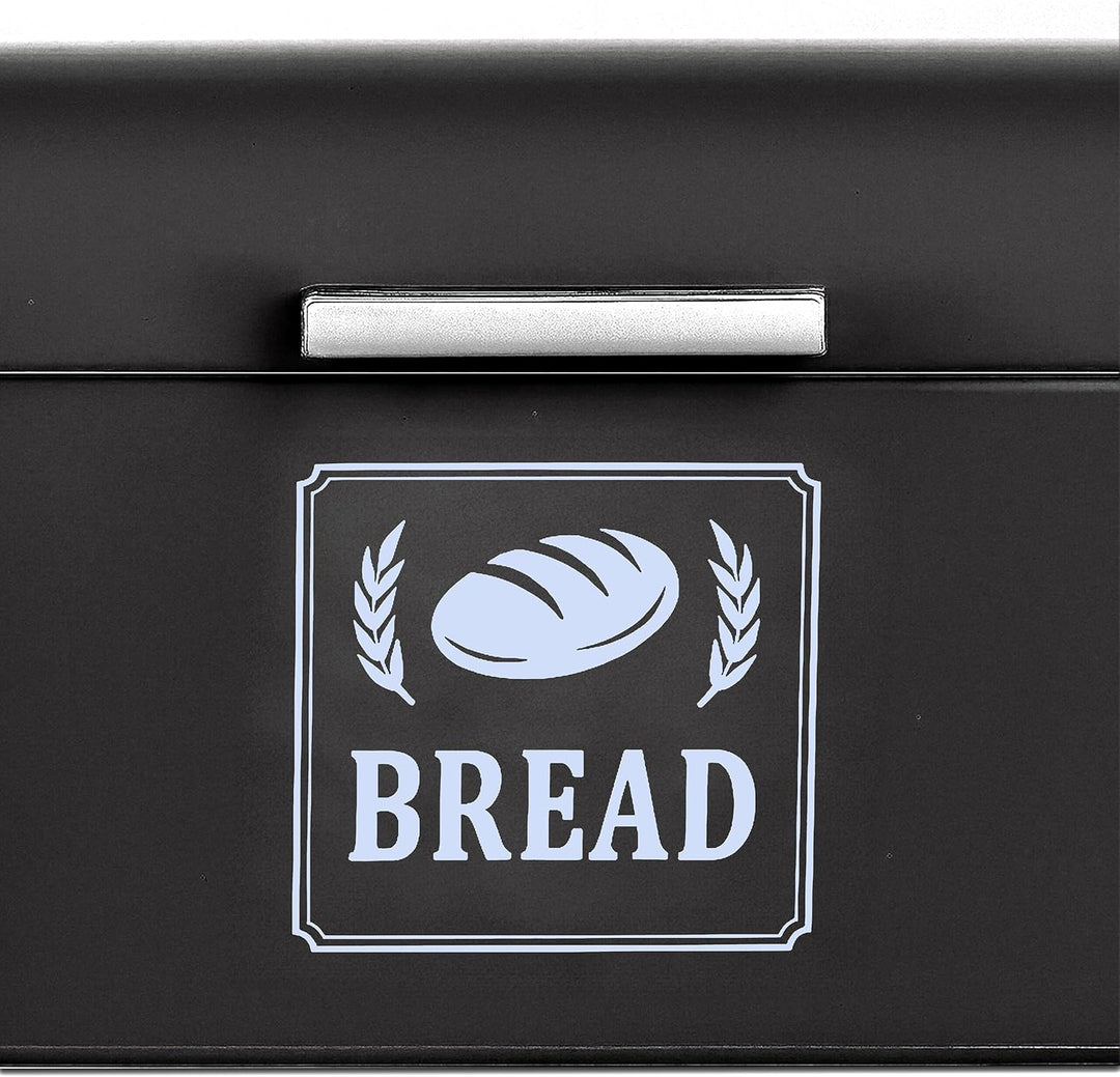 Relaxdays Brotkasten, Brotbox mit Deckel & Griff, HBT: 17x42x24 cm, Brot aufbewahren, Brotkiste Retr
