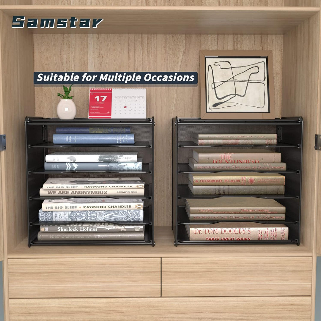 Samstar Briefablage aus Metall, Dokumentenablage Organizer Papierablage Schreibtischablage für A4 Do