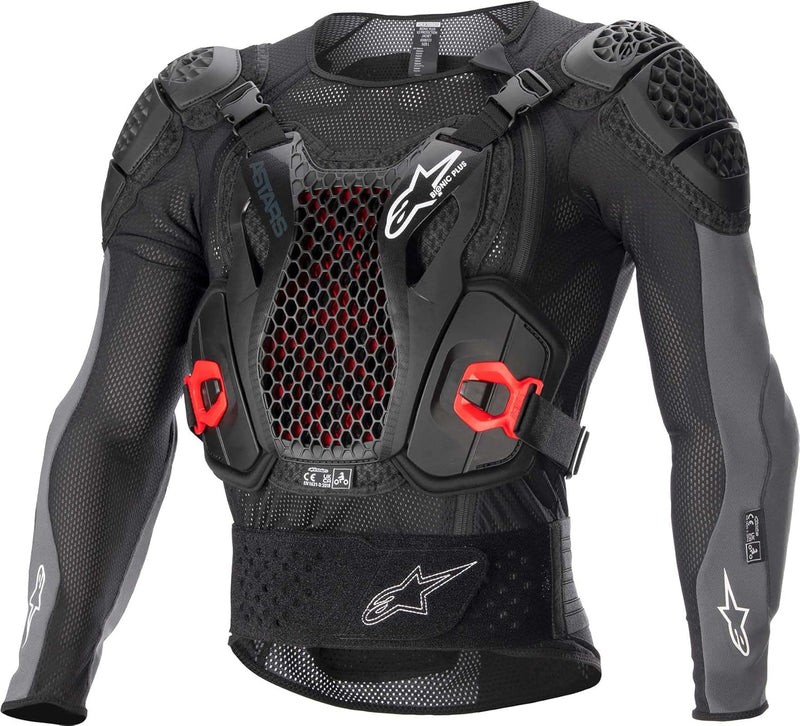 Alpinestars Bionic Plus V2 Protektorenjacke (Black/Red,XXL) XXL BLACK ANTHRACITE RED, XXL BLACK ANTH