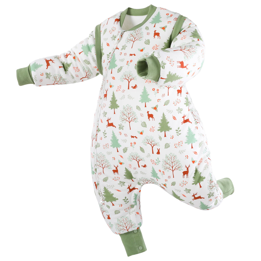 Looxii Baby Schlafsack Winter mit Füssen Baumwolle Winterschlafsack 3.0 Tog Warm Babyschlafsack mit