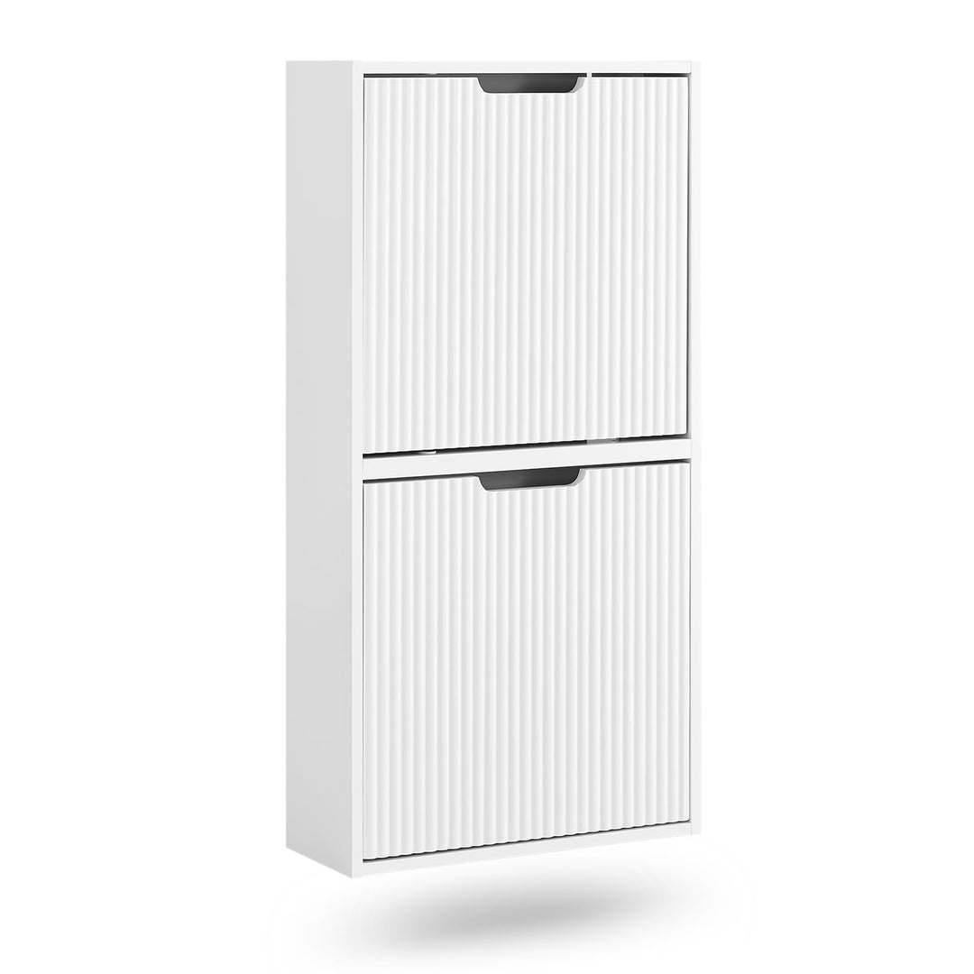 SoBuy Schuhschrank Schmal, schuhkipper Schmal, Schuhregal Geschlossen, 19cm Tiefe für schmale Flure,